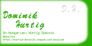 dominik hurtig business card
